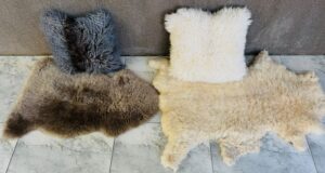Afghan Sheepskin Cushion thumbnail 1