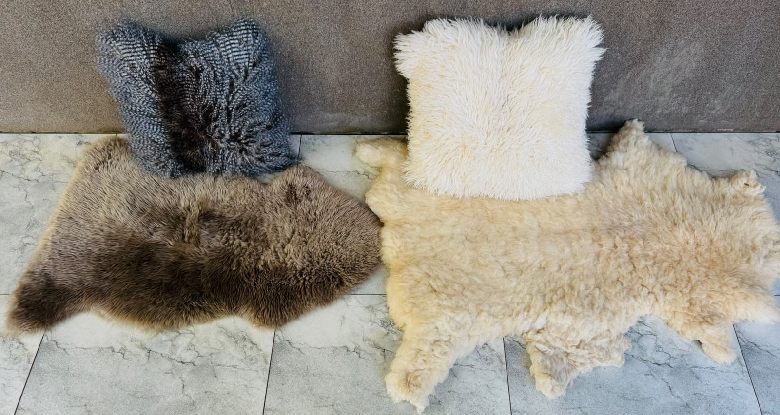 Afghan Sheepskin Cushion