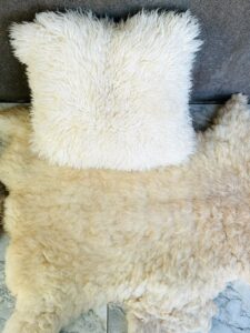 Afghan Sheepskin Cushion thumbnail 3